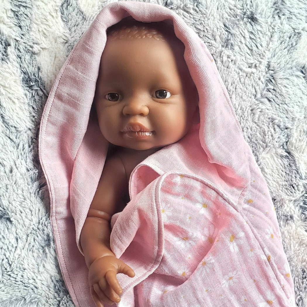 Paola Reina Newborn Baby Doll - African Girl