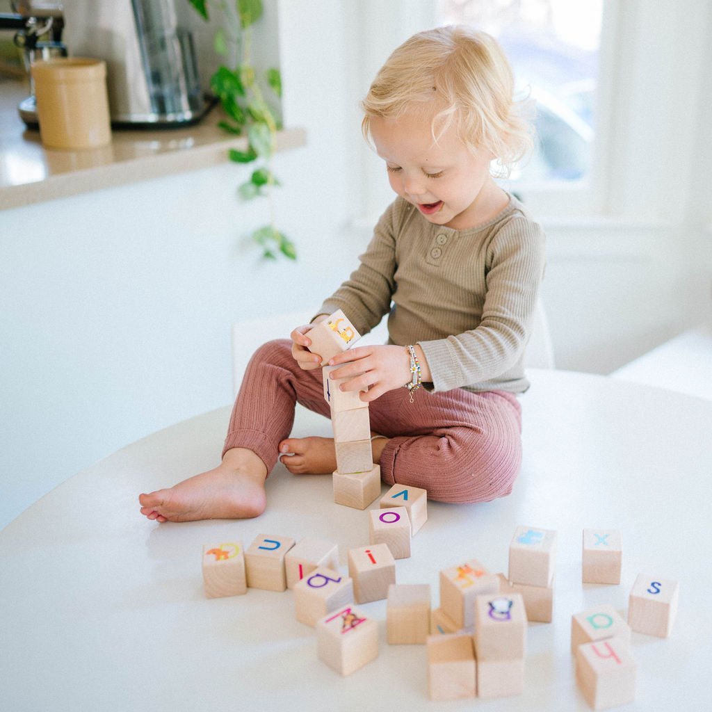 Wooden building blocks by Bannor Toys