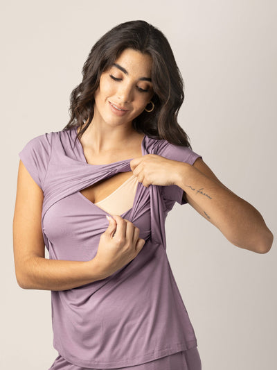 Davy Maternity & Nursing Pajama Set - Dusty Mauve