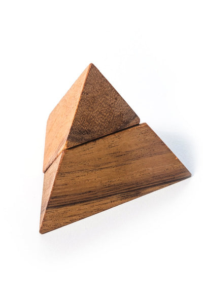 2 Pyramids In a Box - Wooden Brain Teaser Puzzle