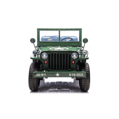 24V Freddo Military Willy Jeep 3 Seater Electric Ride on