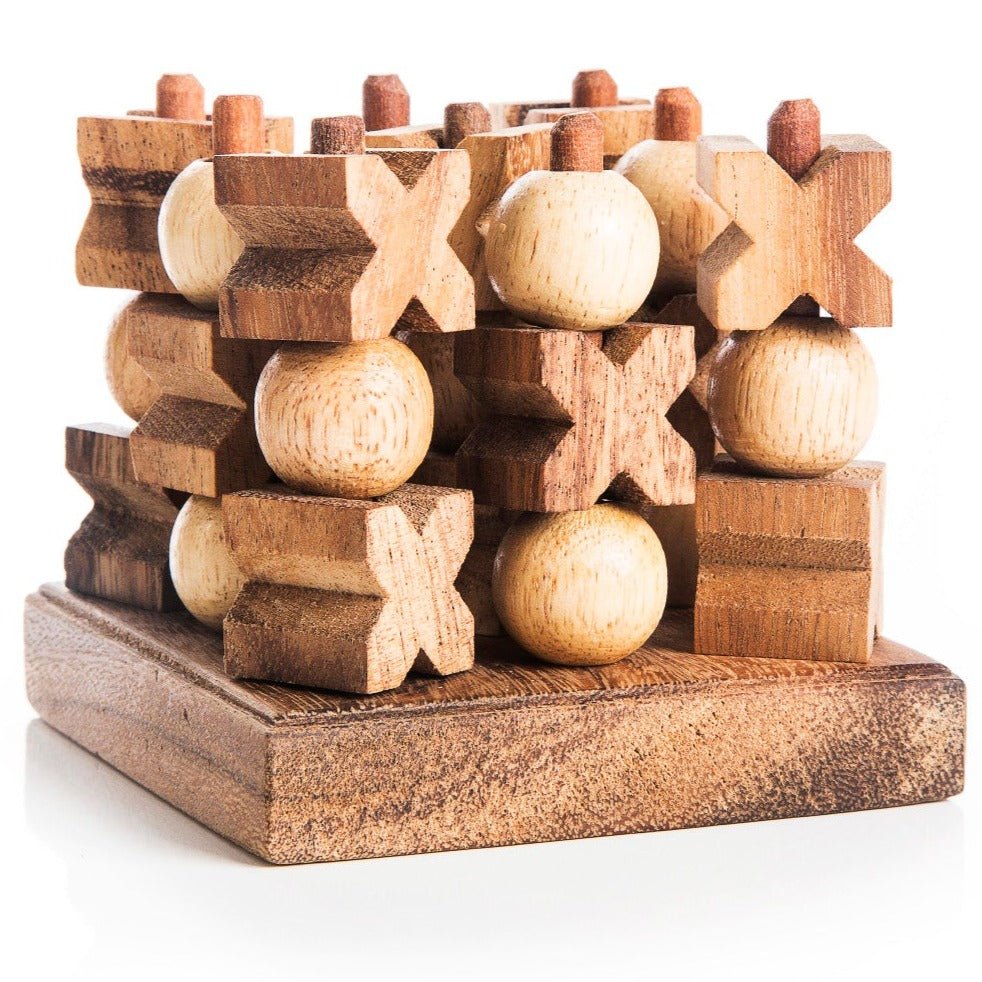 3D Tic Tac Toe - Wooden XOXO Game