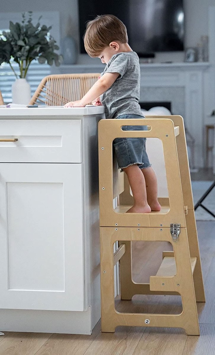 4 in 1 Kitchen Tower, Desk, Step Stool and Chalkboard