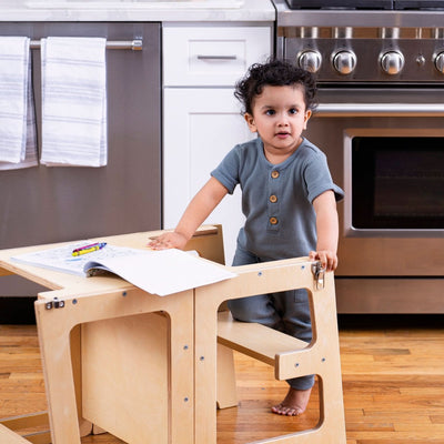 4 in 1 Kitchen Tower, Desk, Step Stool and Chalkboard