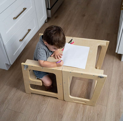 4 in 1 Kitchen Tower, Desk, Step Stool and Chalkboard