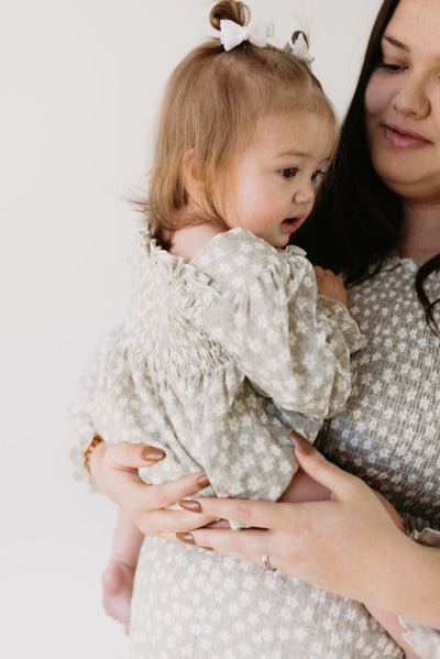 Adult Dress - French Gray Floral