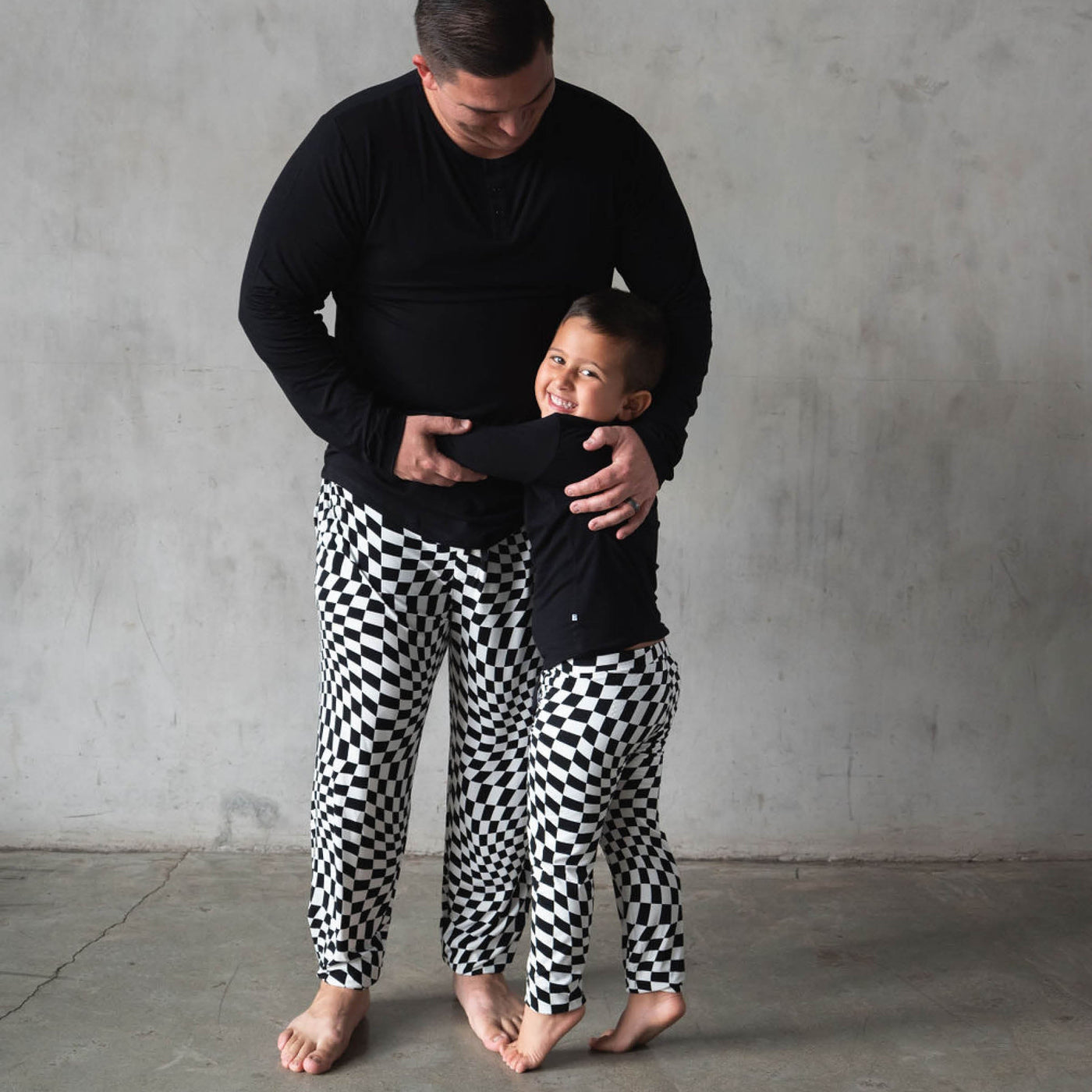 Mens Bamboo Jogger (B&W) - Everyday Check