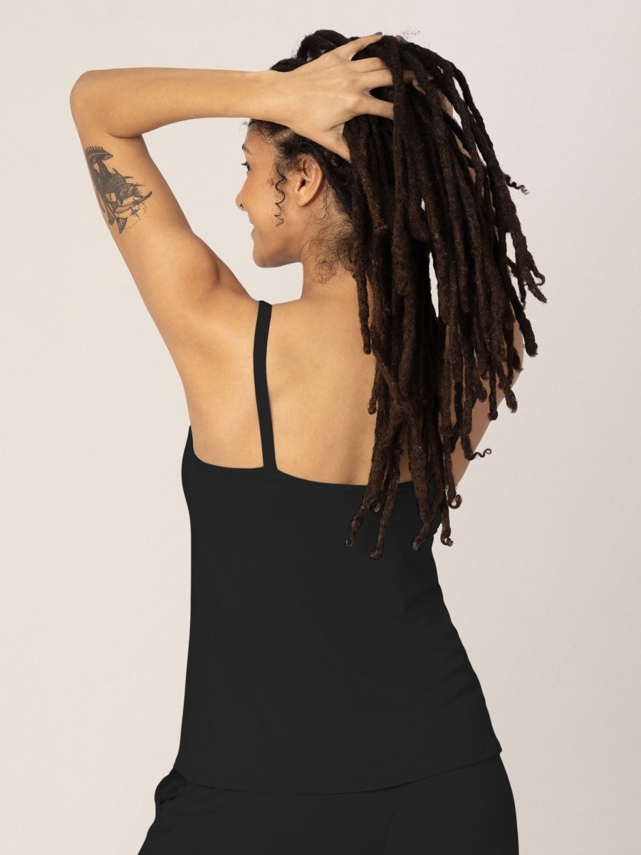 Bamboo Lounge Around Nursing Tank - Black