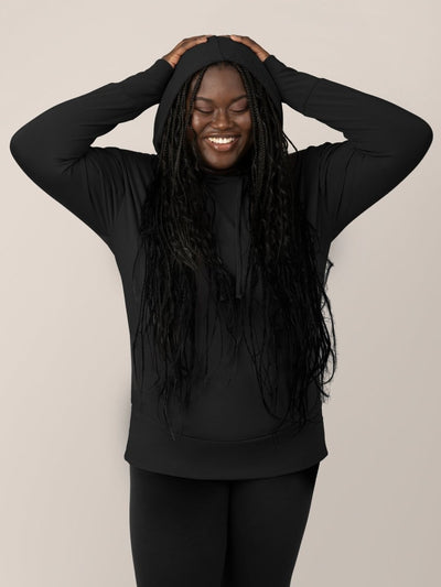 Bamboo Maternity & Nursing Hoodie - Black