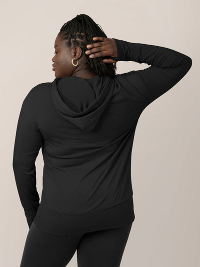 Bamboo Maternity & Nursing Hoodie - Black