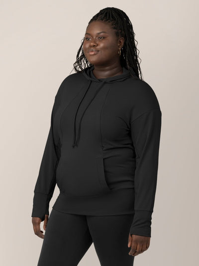 Bamboo Maternity & Nursing Hoodie - Black