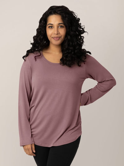 Bamboo Maternity & Nursing Long Sleeve T-shirt - Twilight