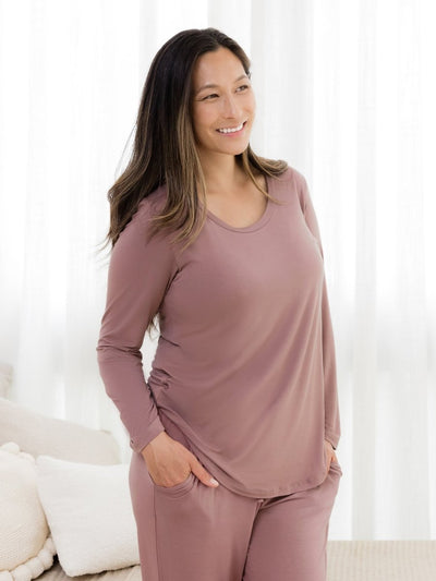 Bamboo Maternity & Nursing Long Sleeve T-shirt - Twilight