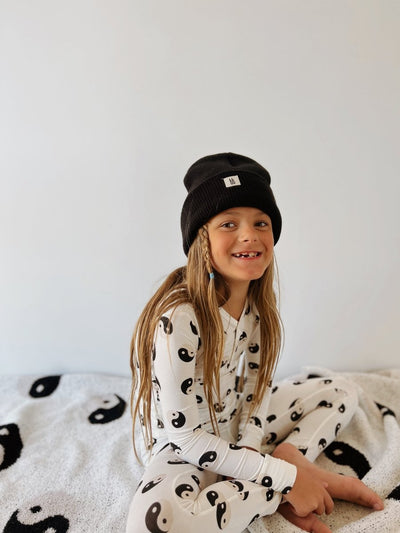 Bamboo Two Piece Pajamas - Black & White Yin Yang