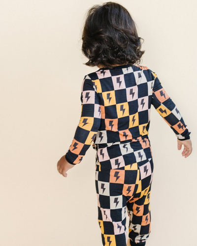 Bamboo Two Piece Set - Colorful Checks & Bolts