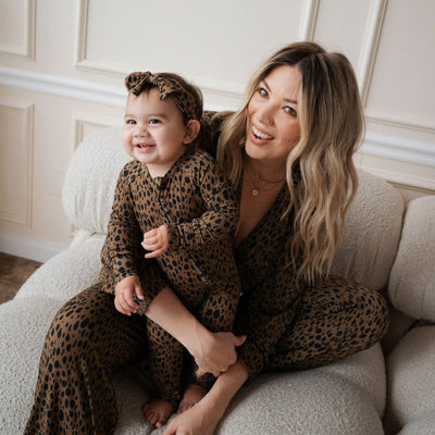 Bamboo Zip Romper - Cheetah