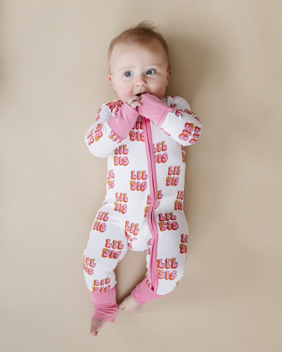 Bamboo Zip Romper - Lil Sis