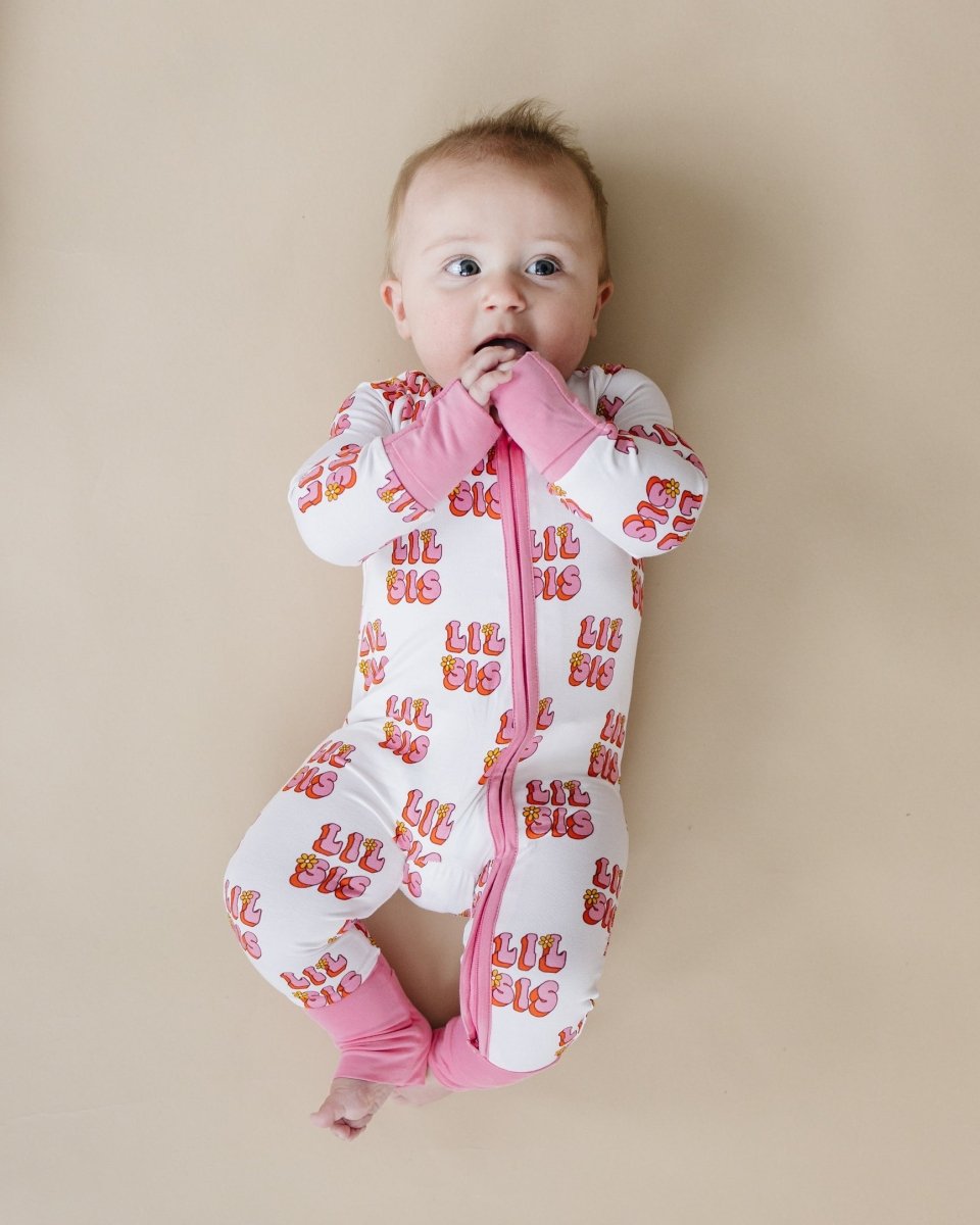 Bamboo Zip Romper - Lil Sis