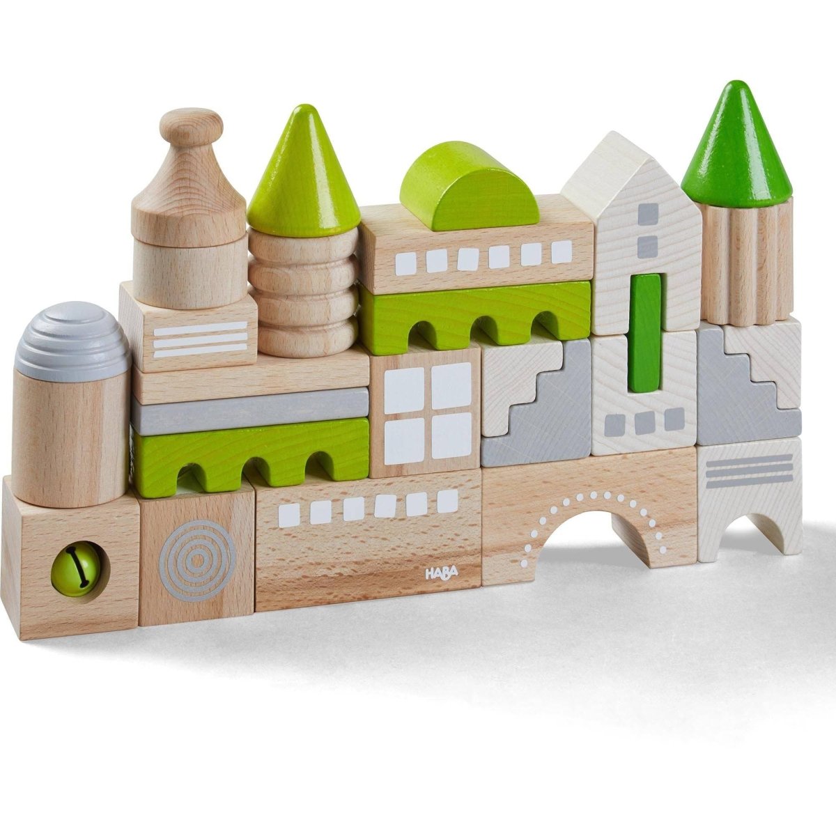 Coburg 28 Piece Wooden Building Blocks