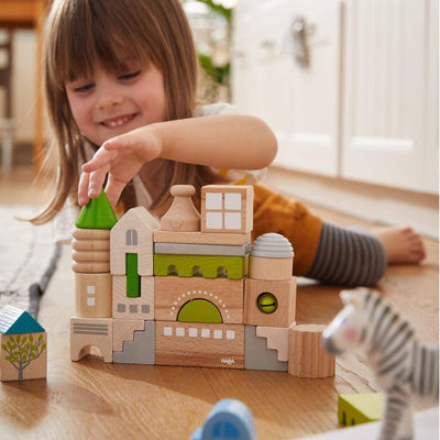 Coburg 28 Piece Wooden Building Blocks