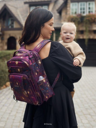 Disney Villains Be Right Back Diaper Bag Backpack — Dark Purple