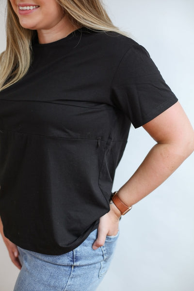 Full Zip Breastfeeding Tee