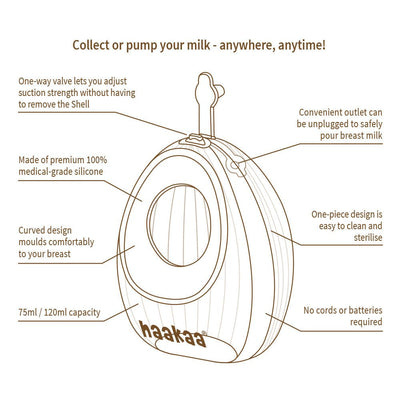 Haakaa Shell Wearable Silicone Breast Pump