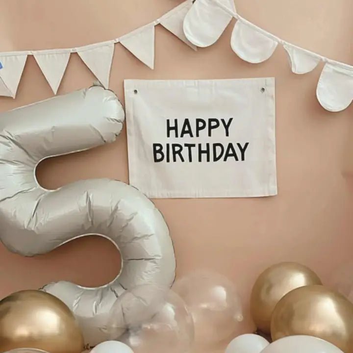 "Happy Birthday" Canvas Banner