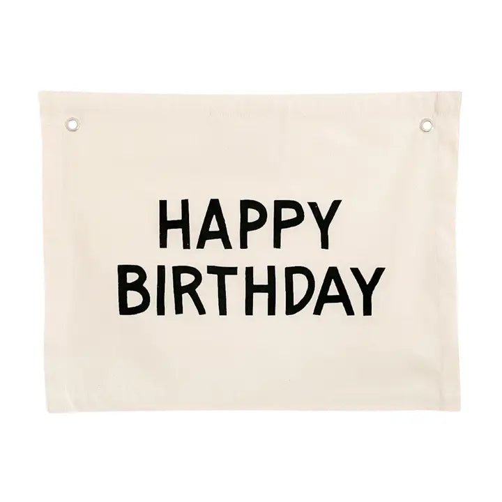 "Happy Birthday" Canvas Banner