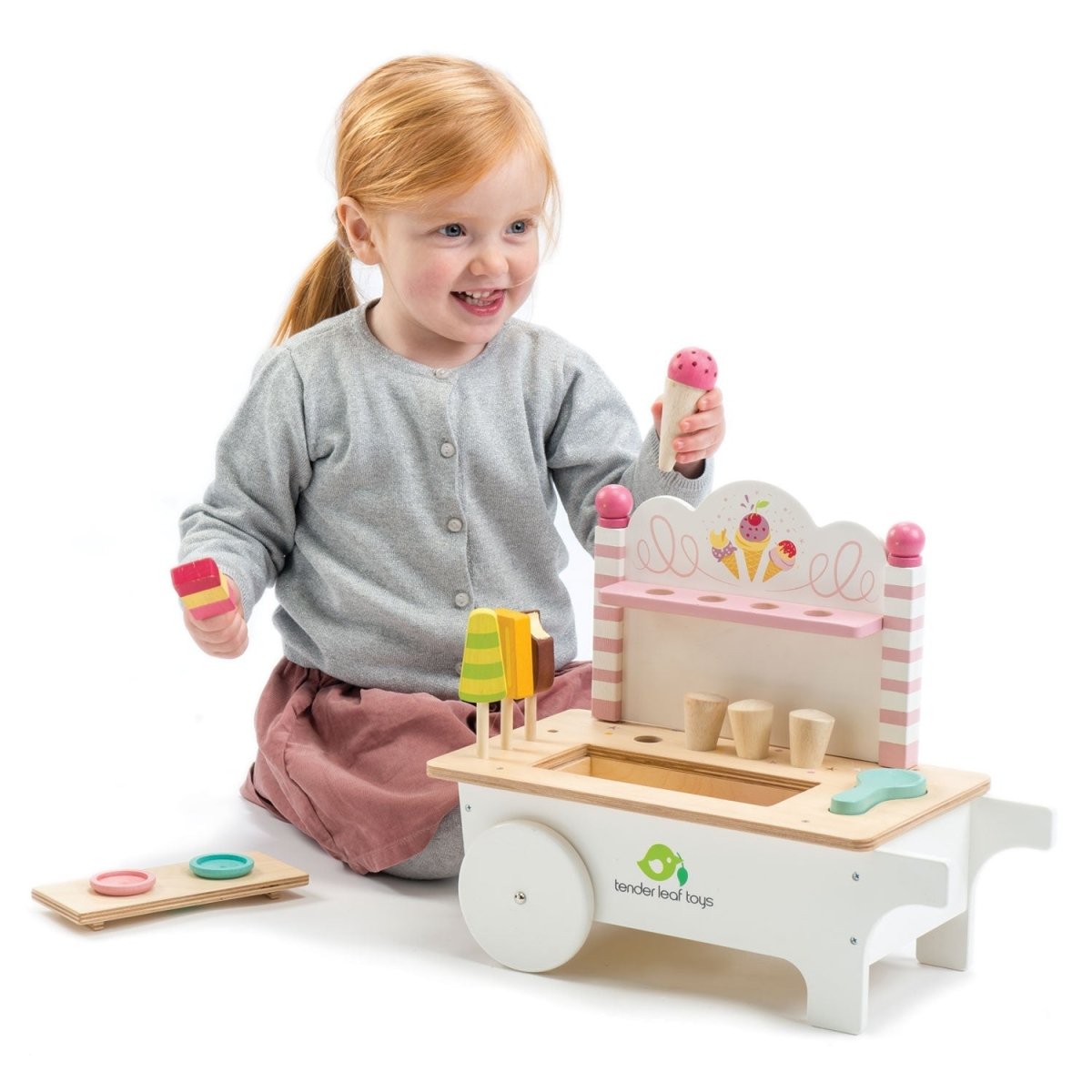 Wooden Play Ice Cream Cart