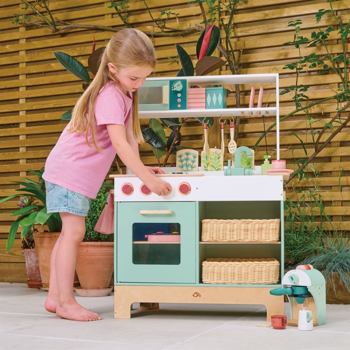 wooden play kitchen