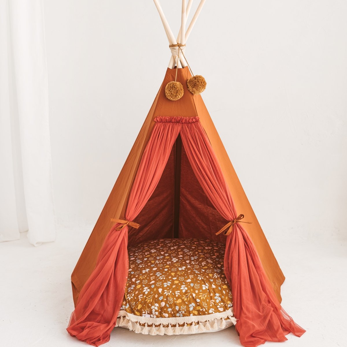 MINICAMP Fairy Kids Play Tent With Tulle in Cognac