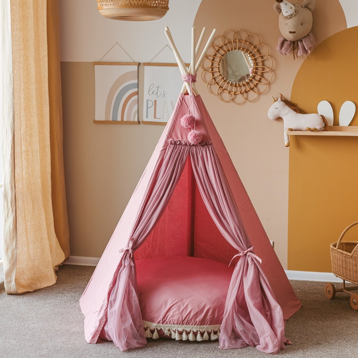 MINICAMP Fairy Kids Play Tent With Tulle in Rose