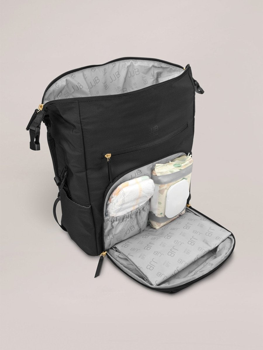 Modern Backpack Diaper Bag - Black