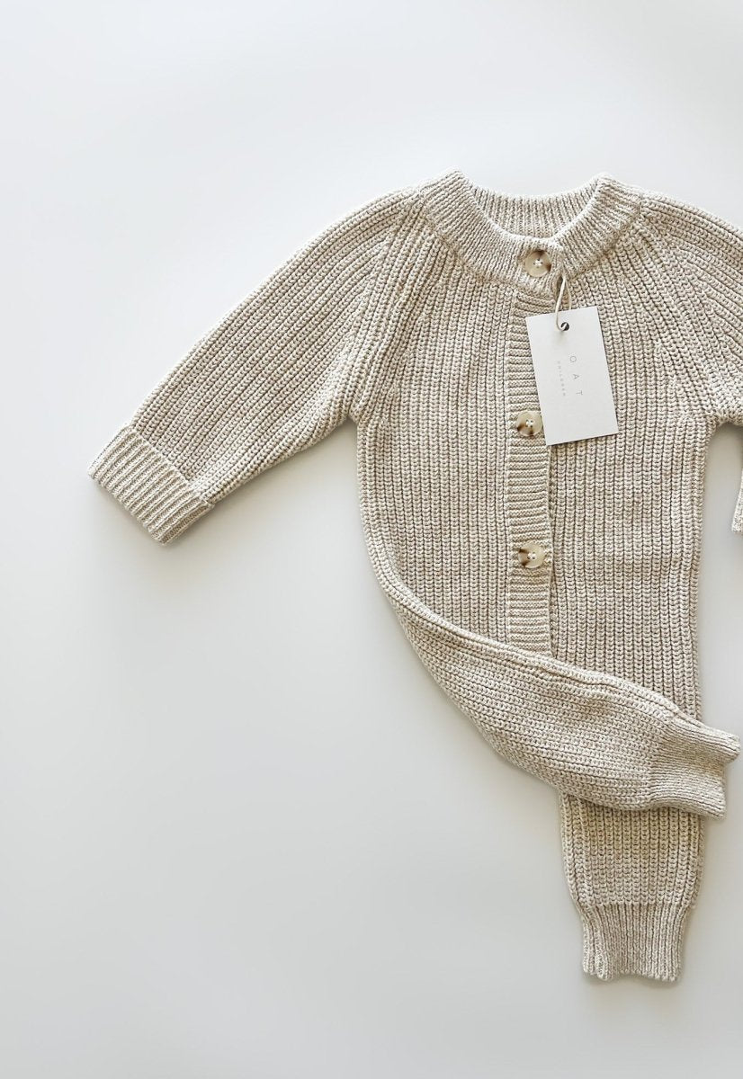 Oatmeal Chunky Knit Playsuit