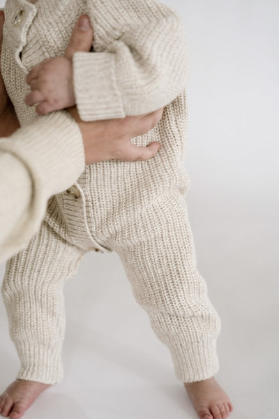 Oatmeal Chunky Knit Playsuit