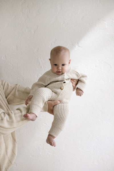 Oatmeal Chunky Knit Playsuit