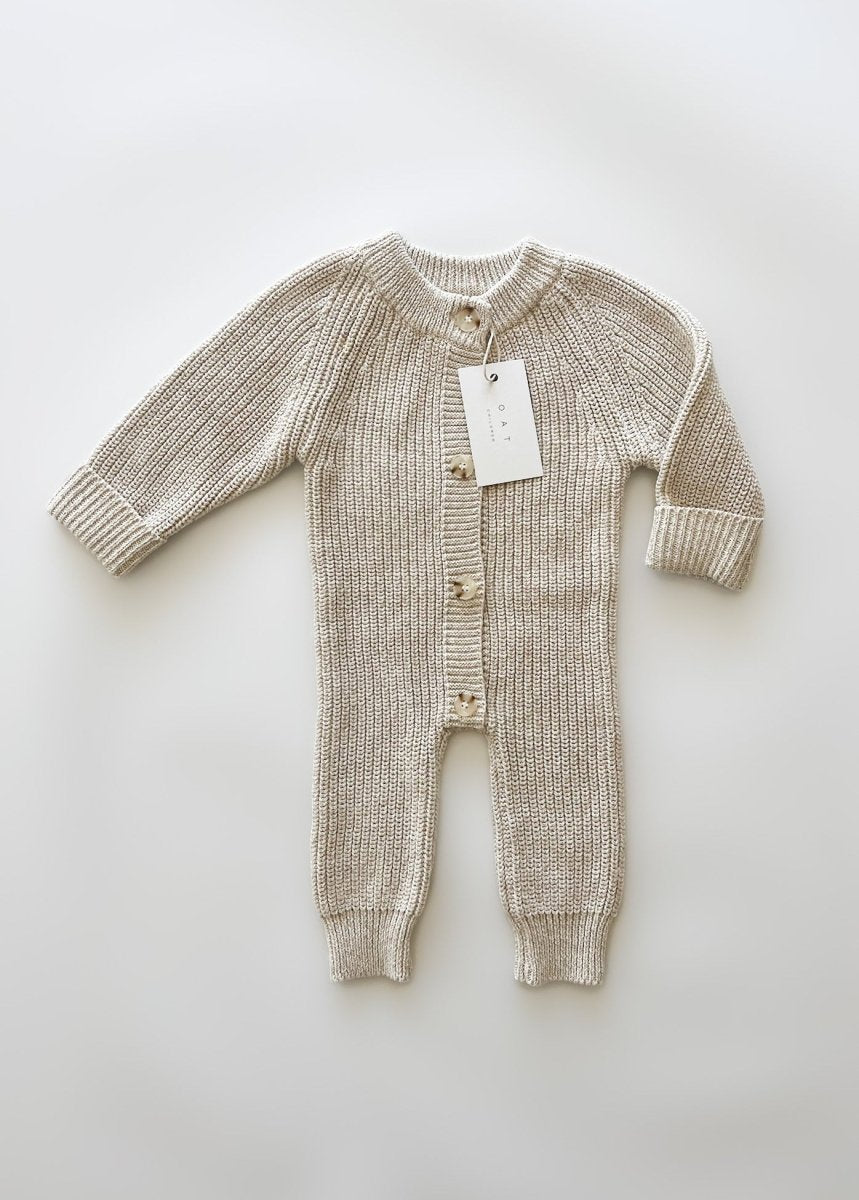 Oatmeal Chunky Knit Playsuit