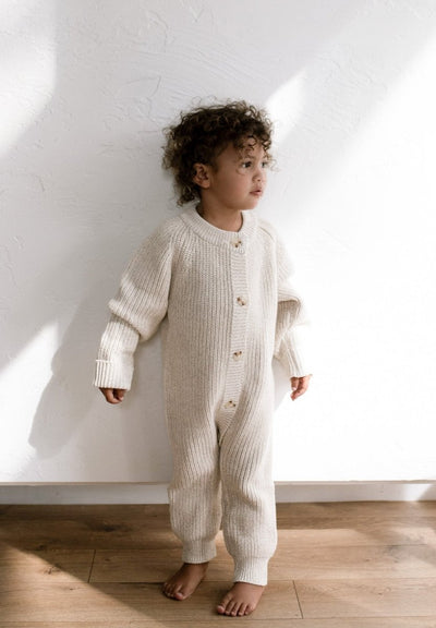 Oatmeal Chunky Knit Playsuit