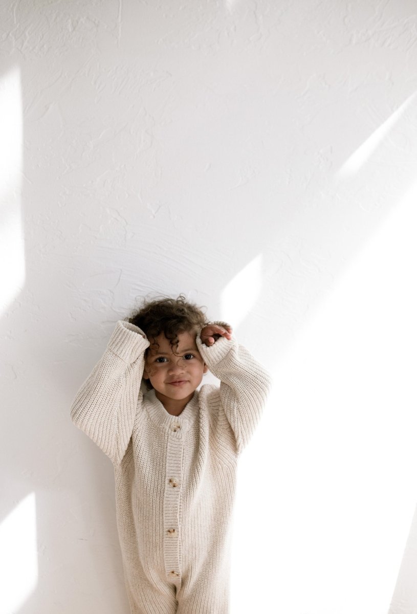 Oatmeal Chunky Knit Playsuit