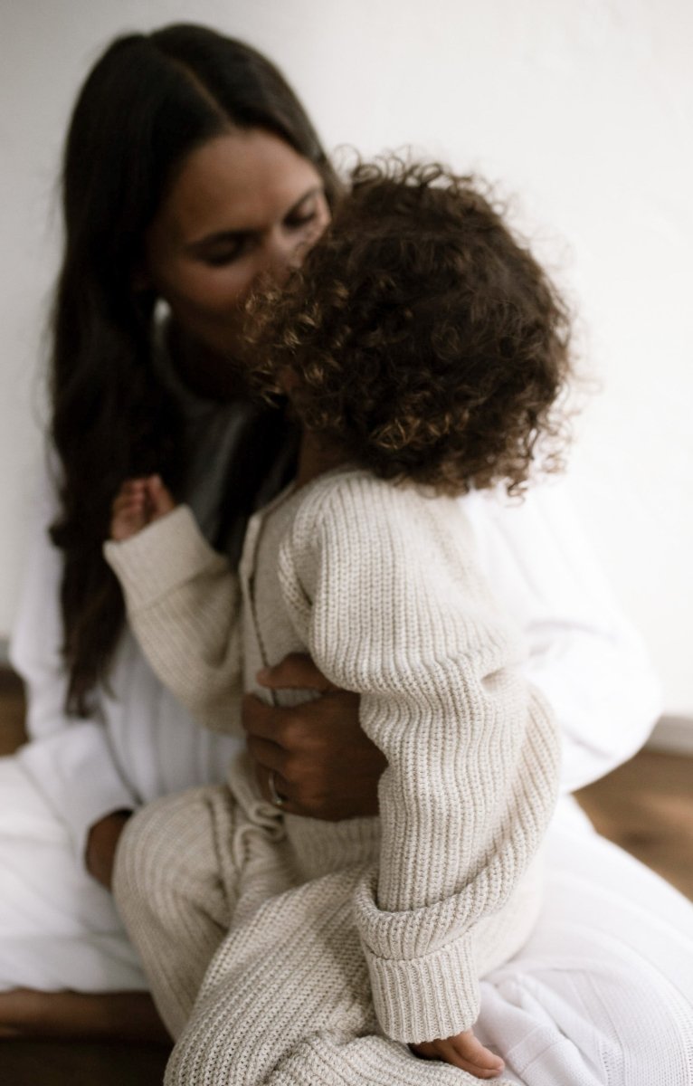 Oatmeal Chunky Knit Playsuit