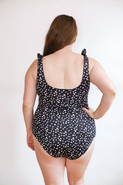 One Piece Tie Shoulder Breastfeeding Swimsuit