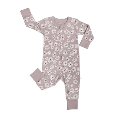 Organic Baby 2-Way Zip Romper - Daisies