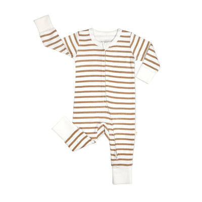 Organic Baby 2-Way Zip Romper - Stripes