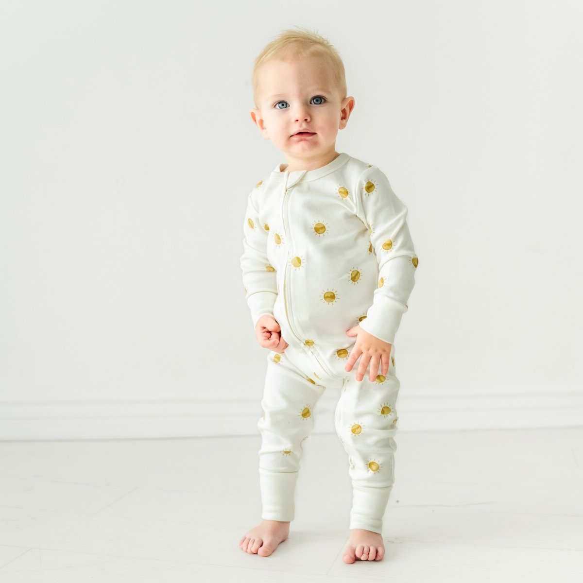 Organic Baby 2-Way Zip Romper - Sunshine