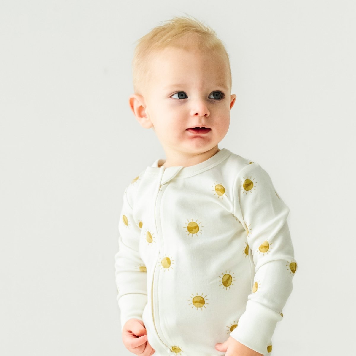 Organic Baby 2-Way Zip Romper - Sunshine