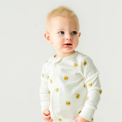 Organic Baby 2-Way Zip Romper - Sunshine