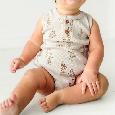 Organic Baby Bubble Onesie - Cactus