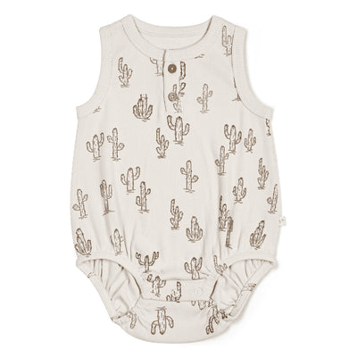 Organic Baby Bubble Onesie - Cactus