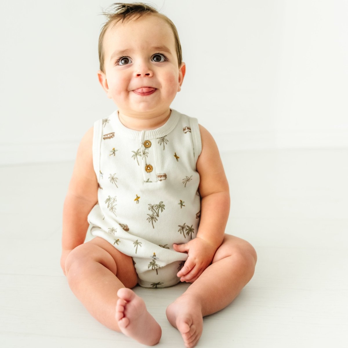 Organic Baby Bubble Onesie - Malibu